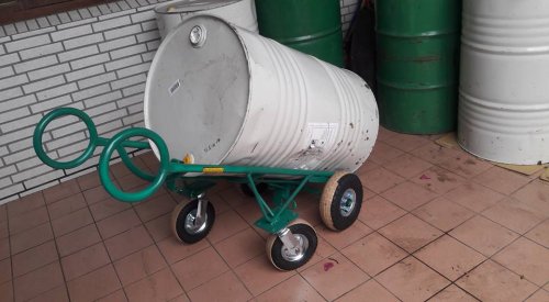 50加崙油桶推車 專業型 方型四輪 (蜂蜜桶推薦使用)